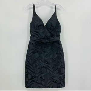 Milly Little Black Dress Textured Spaghetti Strap Party Formal Dress Size 2